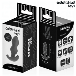 JUGUETES ANALES ADDICTED - TAPÓN ANAL DE SILICONA TALLA S 10,3 CM