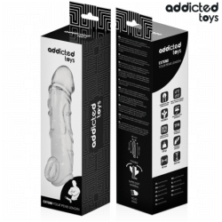 JUGUETES PARA ADICTOS - EXTENSIÓN DE PENE TRANSPARENTE DE 27 CM