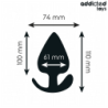 JUGUETES ANALES ADDICTED - TAPÓN ANAL DE SILICONA TAMAÑO XXL 11 CM