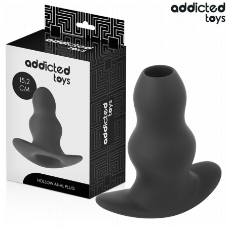 JUGUETES ANALES ADDICTED - TAPÓN ANAL HUECO DE SILICONA TAMAÑO XXL 15,2 CM