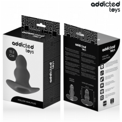 JUGUETES ANALES ADDICTED - TAPÓN ANAL HUECO DE SILICONA TAMAÑO XXL 15,2 CM