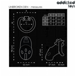 ADDICTED TOYS LOCKED - UNBROKEN DEN JAULA PARA PENE 9,8 CM