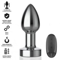 INTENSE - PLUG ANAL 10 VIBRACIONES METAL CON CONTROL REMOTO S