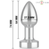 INTENSE - PLUG ANAL 10 VIBRACIONES METAL CON CONTROL REMOTO S