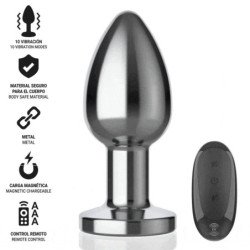 INTENSE - PLUG ANAL 10 VIBRACIONES METAL CON CONTROL REMOTO L