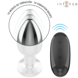 INTENSE - PLUG ANAL 10 VIBRACIONES METAL CON CONTROL REMOTO L