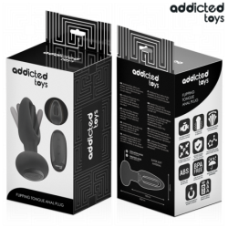 ADDICTED TOYS - PLUG ANAL CON LENGUA VIBRADORA Y CONTROL REMOTO