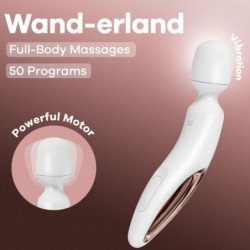 SATISFACTOR - MASAJEADOR VIBRATORIO WAND ERLAND BLANCO
