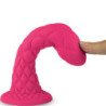 SILEXD - DILDO DE ENSUEÑO FANTASÍA LÍQUIDO DE SILICONA TERMOREACTIVA FUCSIA 18,5 CM