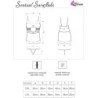 LIVCO CORSETTI FASHION - SENSUAL SNOWFLAKE LC 90603 CAMISA + TANGA + DIADEMA NAVIDEÑA L/XL