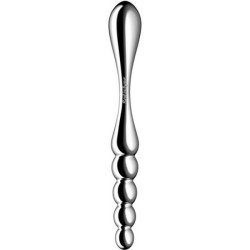 SATISFYER - DILDO DE ACERO INOXIDABLE DE DOBLE EXTREMO STAR FORCE 1
