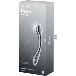 SATISFYER - PURE GRAVITY 1 DILDO ACERO INOXIDABLE DOBLE USO