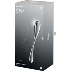 SATISFYER - STAR FORCE 3 DILDO ACERO INOXIDABLE DOBLE USO