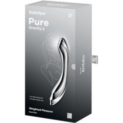SATISFYER - PURE GRAVITY 2 DILDO ACERO INOXIDABLE DOBLE USO