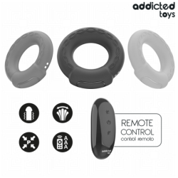 JUGUETES PARA ADICTOS - ANILLO VIBRATORIO PARA PENE CON EFECTO DE CALOR Y CONTROL REMOTO