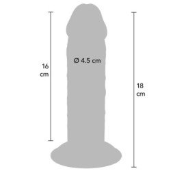 GET REAL - DILDO DELUXE DONG GRUESO DE DOBLE DENSIDAD TPE 18 CM