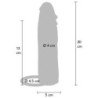 GET REAL - FUNDA VIBRADORA DE SILICONA PARA PENE CON PIEL HIDRATADA, COLOR CARAMELO, 20 CM