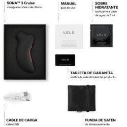 LELO - SONA 3 CRUISE MASAJEADOR SÓNICO DE CLÍTORIS NEGRO