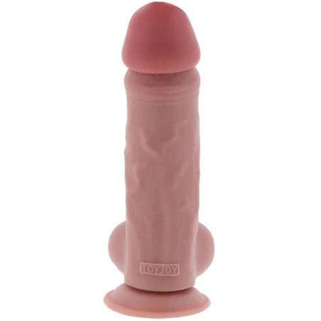 GET REAL - PENE REALÍSTICO DELUXE CON TESTÍCULOS EXTRA GRUESO 23 CM