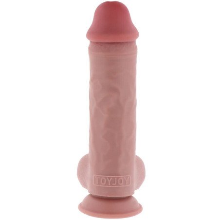 GET REAL - PENE REALÍSTICO DELUXE CON TESTÍCULOS EXTRA GRUESO 28 CM