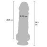 GET REAL - PENE REALÍSTICO DELUXE CON TESTÍCULOS EXTRA GRUESO 34.5 CM