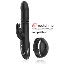 BLACK&SILVER - KENJI VIBRADOR RABBIT UP & DOWN COMPATIBLE CON WATCHME