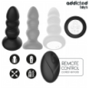 ADDICTED TOYS - PLUG ANAL VIBRADOR THRUSTING Y LUZ LED CONTROL REMOTO