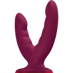 FUN FACTORY - RYDE DOBLE DILDO ROJO VINO