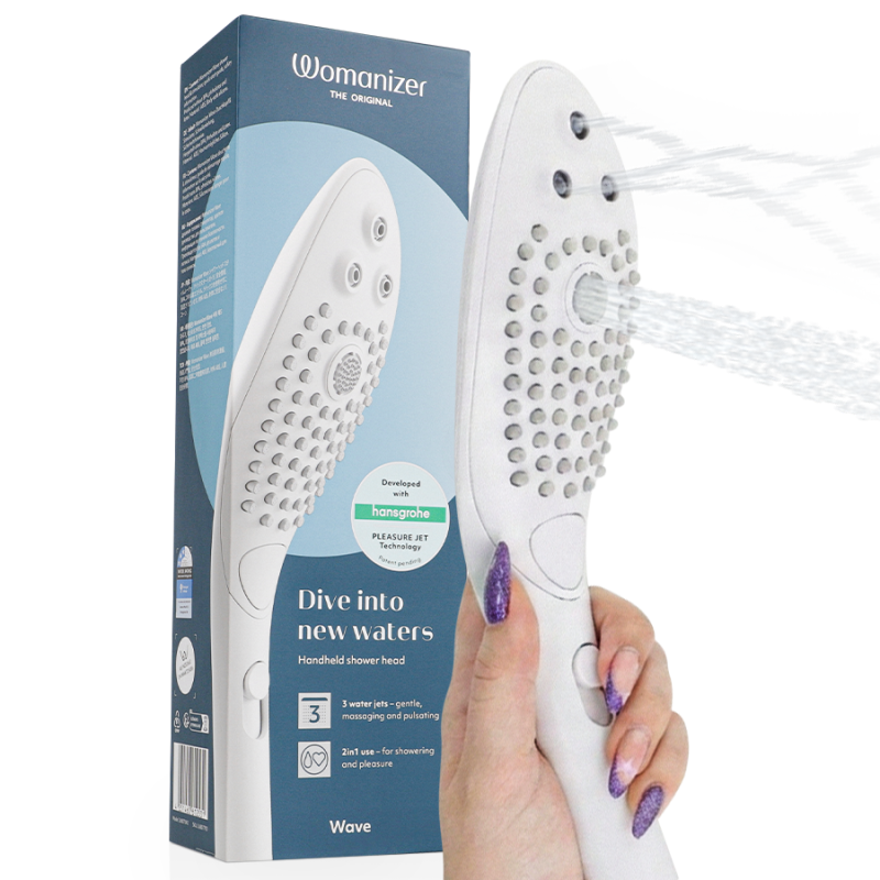 WOMANIZER - WAVE CABEZAL DE DUCHA ESTIMULADOR DE CLITORÍS BLANCO