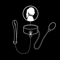FETICHE SUMISO BONDAGE - COLLAR DE ESTRANGULACIÓN INFLABLE CON CADENA