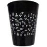 DIABLO PICANTE - VASO NEGRO 500 ML CON PENES BLANCOS
