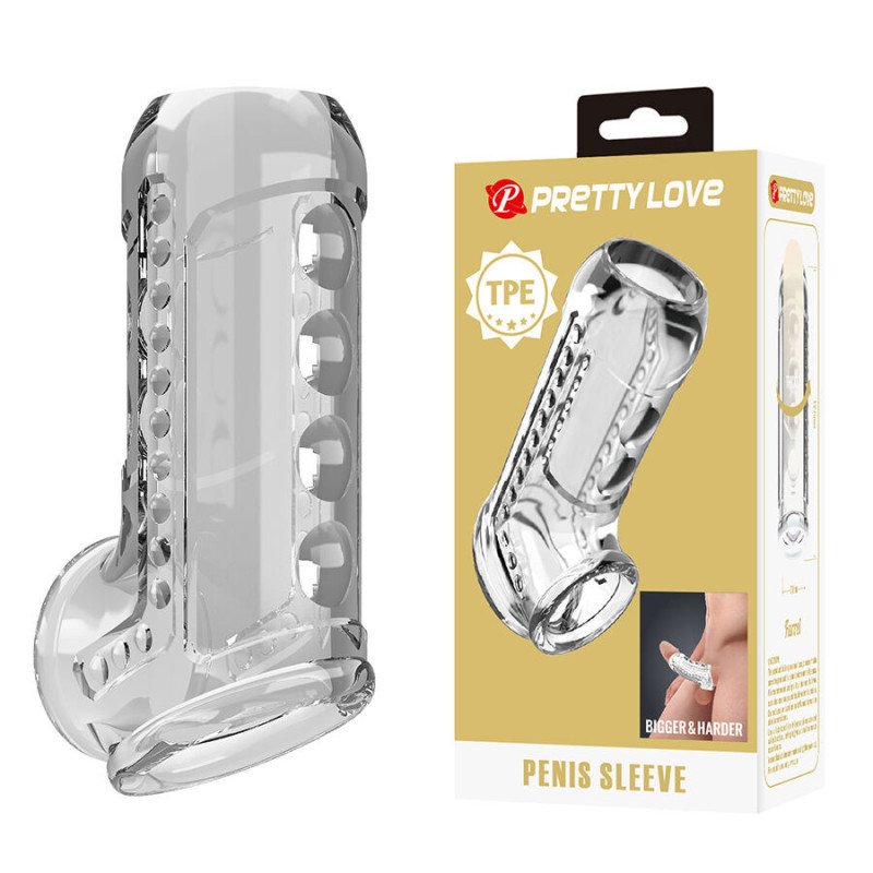 PRETTY LOVE - FUNDA PARA PENE TRANSPARENTE CON TEXTURA