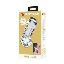 PRETTY LOVE - FUNDA PARA PENE TRANSPARENTE CON TEXTURA