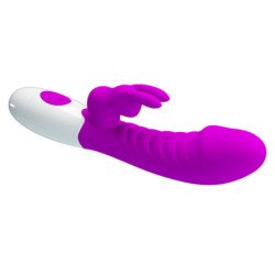 AMOR PRECIOSO - VIBRADOR MORADO CONEJITO TRAVIESO