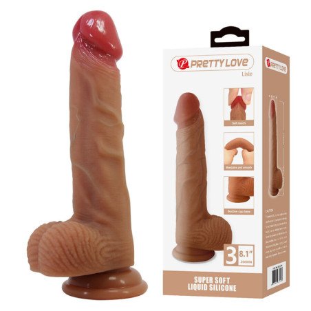 PRETTY LOVE - LISLE DILDO REALÍSTICO CON VENTOSA 20.6 CM -Ø- 4.2 CM