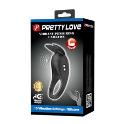 PRETTY LOVE - CARLTON ANILLO PARA PENE CON ESTIMULADOR DE CLÍTORIS