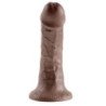 KING COCK - 6" PENE MARRÓN 15.2 CM