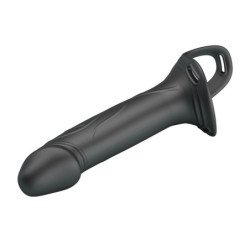 PRETTY LOVE - LANDON BLACK VIBRATING STRAP-ON
