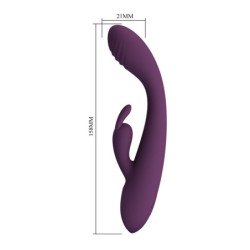 PRETTY LOVE - EMMA VIBRADOR CON ESTIMULADOR RABBIT MORADO