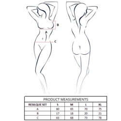 PASSION - RESILQUE SET SUJETADOR + TANGA ROJO L/XL