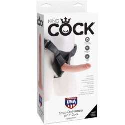 KING COCK - ARNÉS CON PENE REALISTA NATURAL DE 17,8 CM