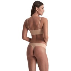 BYE-BRA - INVISIBLE THONG 2 PACK BEIGE & BLACK SIZE XL