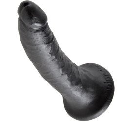 KING COCK - DILDO NEGRO 17,8 CM