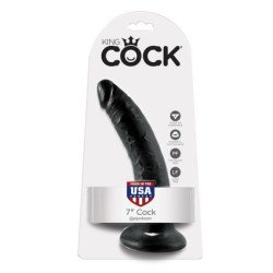 KING COCK - DILDO BLACK 17.8 CM