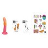 ROMP - DILDO DE SILICONA DIZI CON VENTOSA TRICOLOR 18 CM