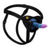 ROMP - PICCOLO HARNESS + SILICONE DILDO WITH TRICOLOR SUCTION CUP 14 CM