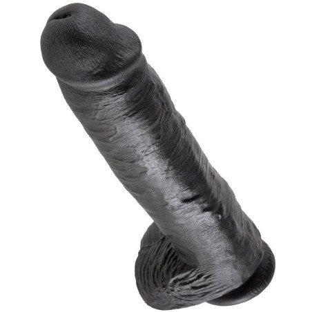 KING COCK - DILDO NEGRO CON TESTÍCULOS 28 CM