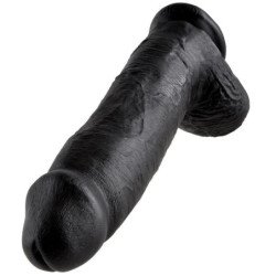 KING COCK - DILDO NEGRO CON TESTÍCULOS 30,48 CM