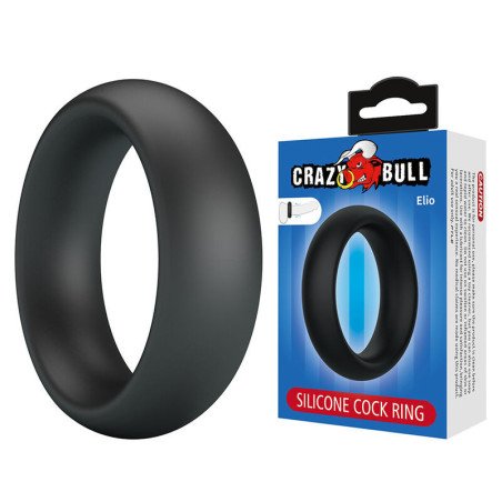 CRAZY BULL - ANILLO PARA PENE DE SILICONA ELIO NEGRO