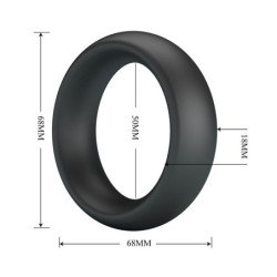 CRAZY BULL - ANILLO PARA PENE DE SILICONA ELIO NEGRO